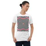 Men's Stripe T-shirt - The Flower - Zebra High Contrast Apparel and Clothing for Parents and Kids