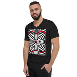 Men's Stripe T-shirt - The Flower - Zebra High Contrast Apparel and Clothing for Parents and Kids