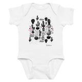 Matching Parent & Baby Set - The Cactus Garden - White bodysuit