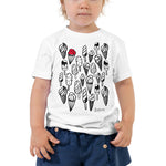 Toddler Doodles T-Shirt - The Ice Cream Parlor - Zebra High Contrast Apparel and Clothing for Parents and Kids