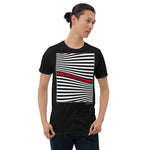 Men's Stripe T-shirt - The Wave - Zebra High Contrast Apparel and Clothing for Parents and Kids