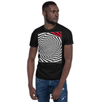 Men's Stripe T-shirt - The Secret Agent - Zebra High Contrast Apparel and Clothing for Parents and Kids