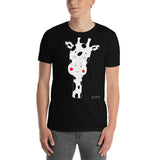 Men's Doodles T-Shirt - The Giraffe - Zebra High Contrast Apparel and Clothing for Parents and Kids