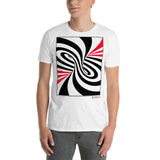 Men's Stripe T-shirt - The Twister - Zebra High Contrast Apparel and Clothing for Parents and Kids