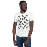 Men's Doodles T-Shirt - The Mice - Zebra High Contrast Apparel and Clothing for Parents and Kids