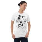 Men's Doodles T-Shirt - The Tweeting Owls - Zebra High Contrast Apparel and Clothing for Parents and Kids