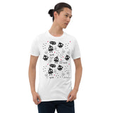 Men's Doodles T-Shirt - The Tweeting Owls - Zebra High Contrast Apparel and Clothing for Parents and Kids