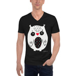 Men's Doodles T-Shirt - The Owl - Zebra High Contrast Apparel and Clothing for Parents and Kids