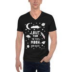 Men's Doodles T-Shirt - The Moon Shot - Zebra High Contrast Apparel and Clothing for Parents and Kids