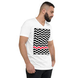 Men's Geometric T-Shirt - The Waves - Zebra High Contrast Apparel and Clothing for Parents and Kids