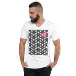 Men's Geometric T-Shirt - The Hidden Cube - Zebra High Contrast Apparel and Clothing for Parents and Kids