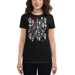 Women's Doodles T-Shirt - The Ice Cream Parlor - Zebra High Contrast Apparel and Clothing for Parents and Kids