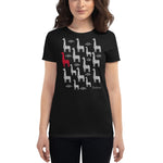 Women's Doodles T-Shirt - The Giraffe Tower - Zebra High Contrast Apparel and Clothing for Parents and Kids