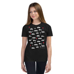 Kid's Doodles T-Shirt - The Traffic Jam - Zebra High Contrast Apparel and Clothing for Parents and Kids