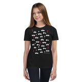 Kid's Doodles T-Shirt - The Traffic Jam - Zebra High Contrast Apparel and Clothing for Parents and Kids