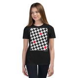 Kid's Geometric T-Shirt - The Swiss Cross - Zebra High Contrast Apparel and Clothing for Parents and Kids