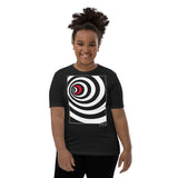 Kid's Stripes T-Shirt - The Spiral - Zebra High Contrast Apparel and Clothing for Parents and Kids