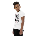 Kid's Doodles T-Shirt - The Trail - Zebra High Contrast Apparel and Clothing for Parents and Kids